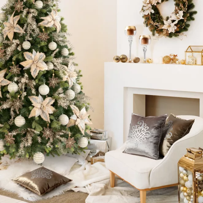 Zestaw ozdób choinkowych BEŻOWA ELEGANCJA