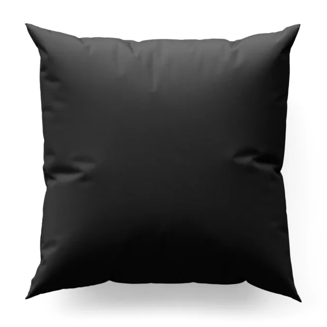 Poszewka szyta czarna z gładkiej zaciemniającej tkaniny typu dimout