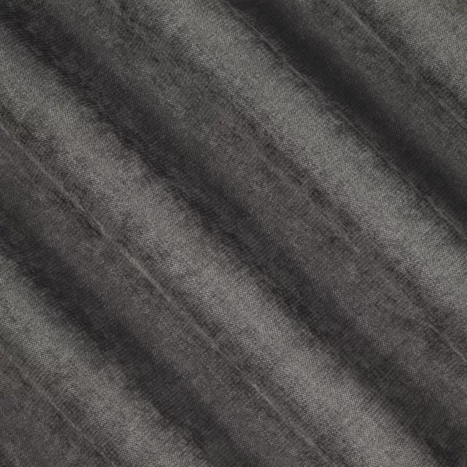 E34/25 Zasłona szyta na taśmie 5 cm ciemnostalowa z miękkiej w dotyku tkaniny szenilowej