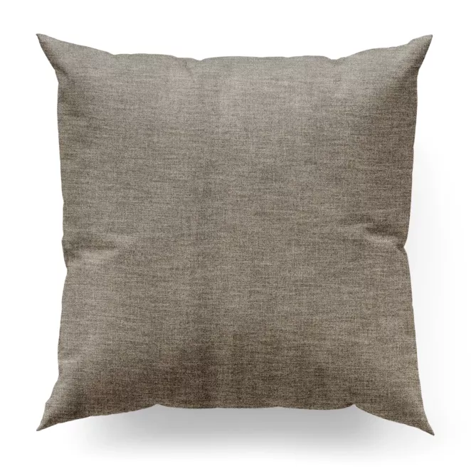Poszewka na wymiar ciemnobeżowa tkanina o naturalnym charakterze z efektem melanżu