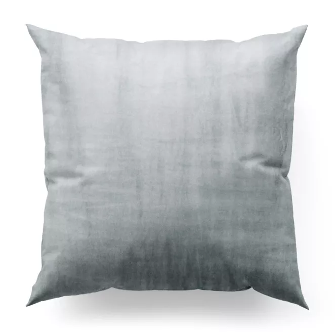 Poszewka szyta SAFARI szara z miękkiej welwetowej tkaniny z połyskiem