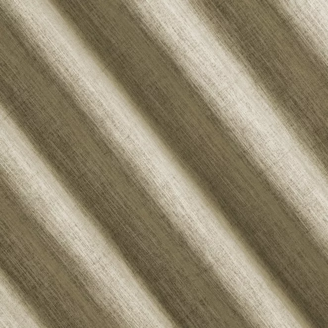 R225/12 Zasłona szyta na taśmie 5 cm jasnobrązowa z tkaniny o naturalnym splocie z efektem melanżu