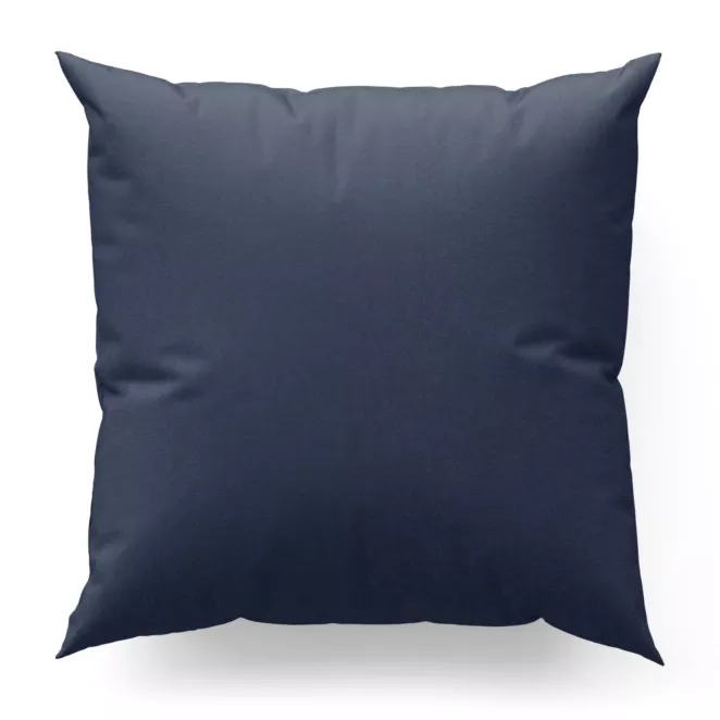 Poszewka szyta granatowa z miękkiej tkaniny o welurowej strukturze