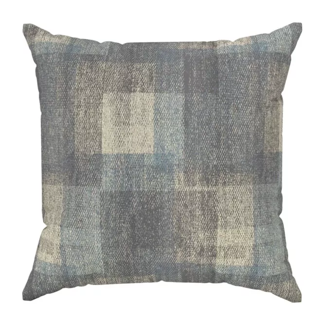 Poszewka szyta grafitowo złota z tkaniny w elegancki wzór przetykany błyszczącą nicią Italissima Eva Minge