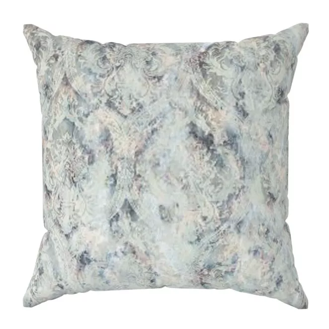 Poszewka szyta LARA wielokolorowa z grubej welwetowej tkaniny w elegancki pastelowy wzór Italissima Eva Minge