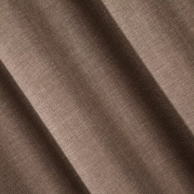 L180/22 Zasłona szyta na taśmie 5 cm jasnobrązowa z tkaniny zaciemniającej typu dimout o naturalnym splocie, z efektem melanżu