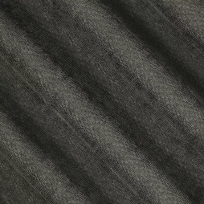 E34/26 Zasłona szyta na taśmie 5 cm grafitowa z miękkiej w dotyku tkaniny szenilowej