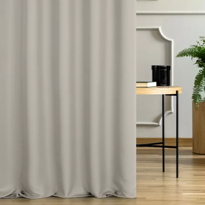 Tkanina zasłonowa dwustronna o ozdobnym splocie, z subtelnym połyskiem