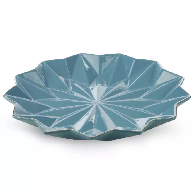 Patera ceramiczna ALANI z geometrycznymi wytłoczeniami