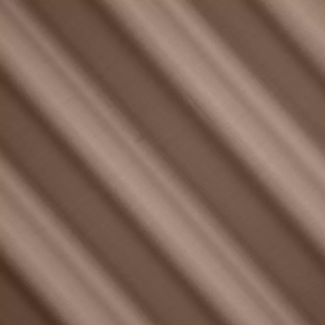 L156/10 Zasłona szyta na taśmie 5 cm jasnobrązowa z miękkiej tkaniny o naturalnym splocie w stylu ekologicznym