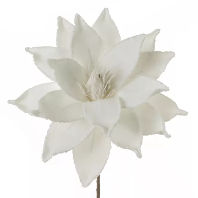 Kwiat sztuczny biały z pianki foamiran 78 cm