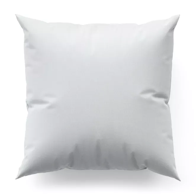 Poszewka szyta jasnosrebrna z gładkiej tkaniny typu blackout