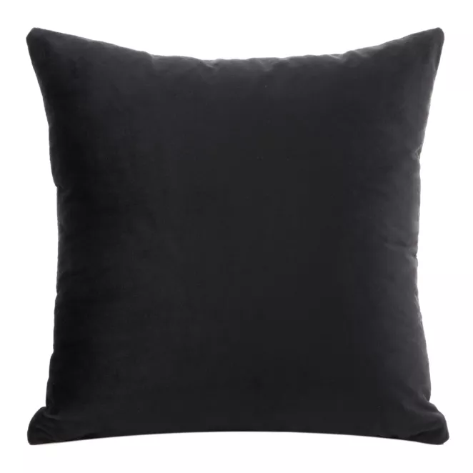 Poszewka na poduszkę 40x40 cm welwetowa czarna z połyskiem miękka i puszysta MELANIE