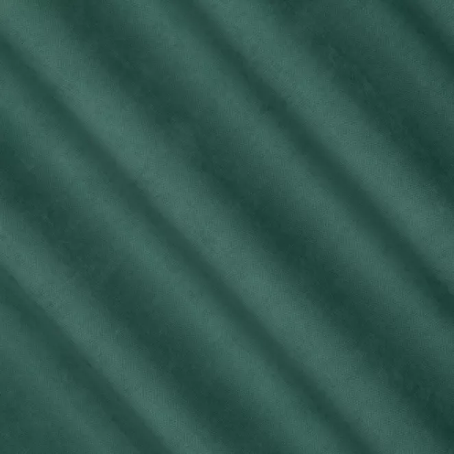 L129/6 Zasłona szyta na taśmie 5 cm turkusowa z miękkiej tkaniny o welurowej strukturze