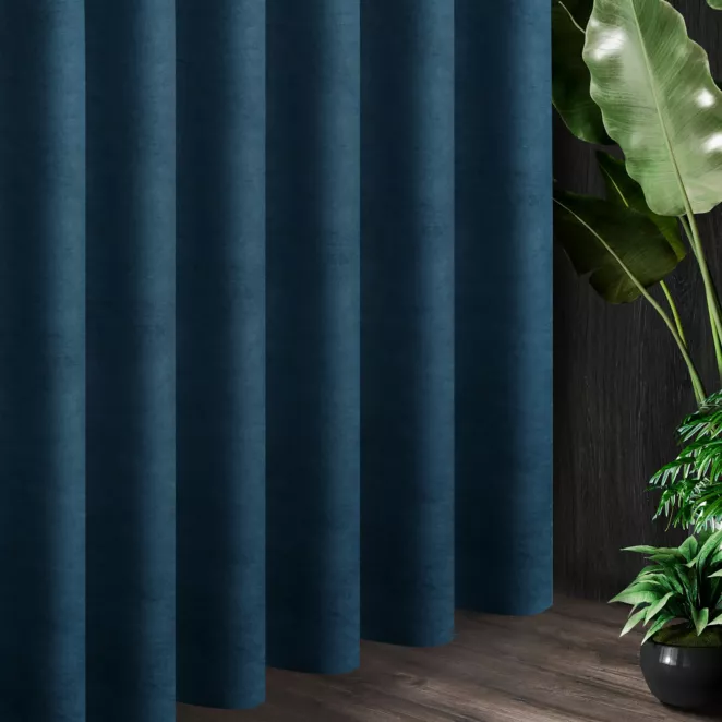 Tkanina zasłonowa o miękkiej, welurowej strukturze