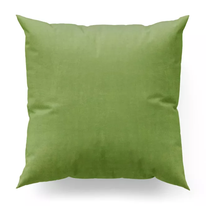 Poszewka szyta ENYA zielona z miękkiej półmatowej tkaniny welwetowej