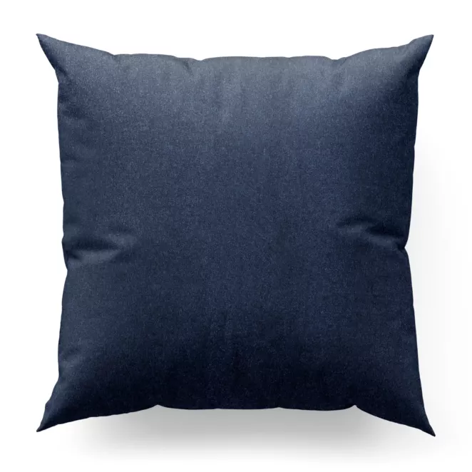 Poszewka szyta VISCAYA granatowa z melanżowej i miłej w dotyku tkaniny