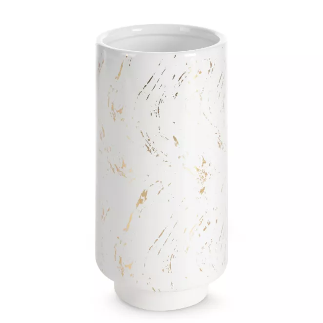 Wazon dekoracyjny ARIELA 2 zdobiony przecieranym wzorem