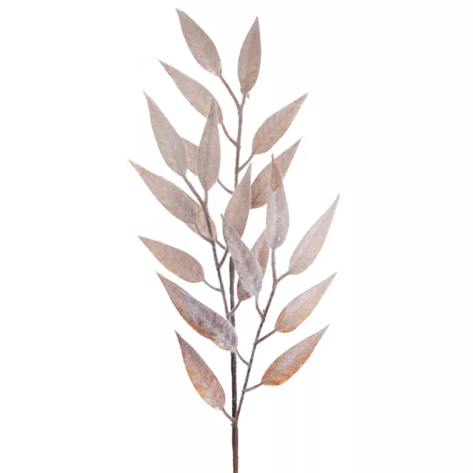 Zimowa gałązka z mrożonymi listeczkami