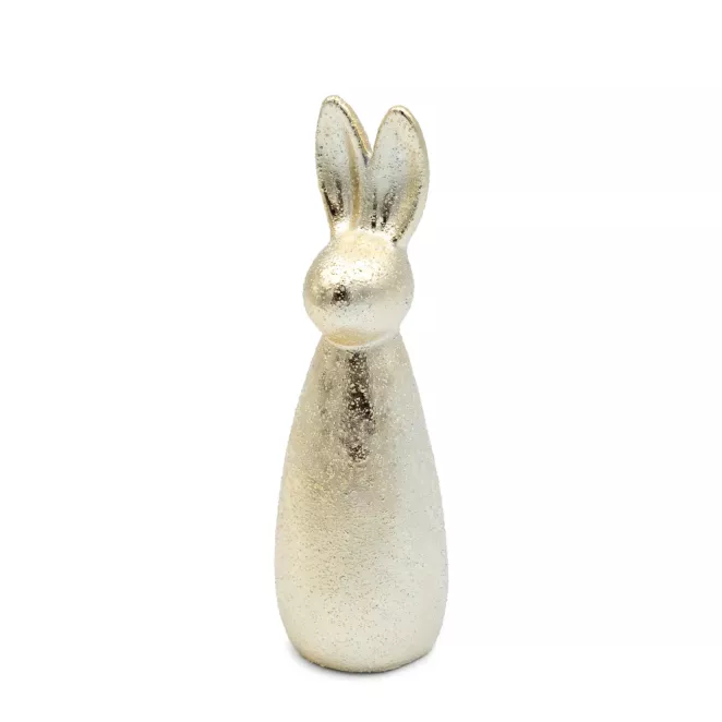 Figurka wielkanocna ZAJĄCZEK z przecieranym wzorem