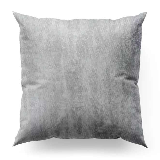 Poszewka szyta MATTEO srebrna z grubotkanej nowoczesnej tkaniny z błyszczącym nadrukiem