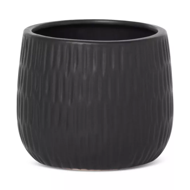 Doniczka dekoracyjna MONI z drobnym, wytłaczanym wzorem