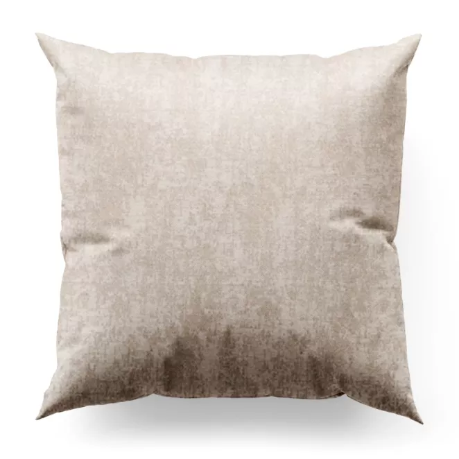 Poszewka szyta MALLORCA kremowo złocista z miękkiej tkaniny szenilowej przetykanej błyszczącą nicią Italissima Eva Minge