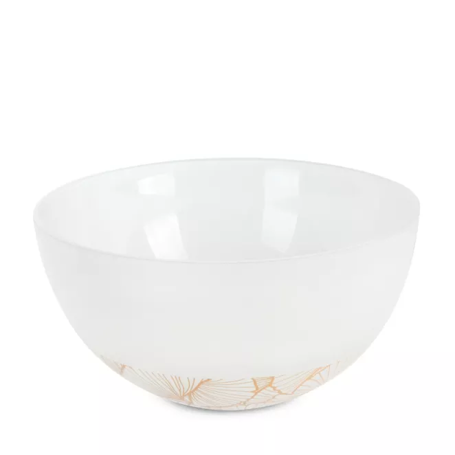 LIMITED COLLECTION Misa LUNA biało-złota z malowanego szkła artystycznego BLASK BIELI