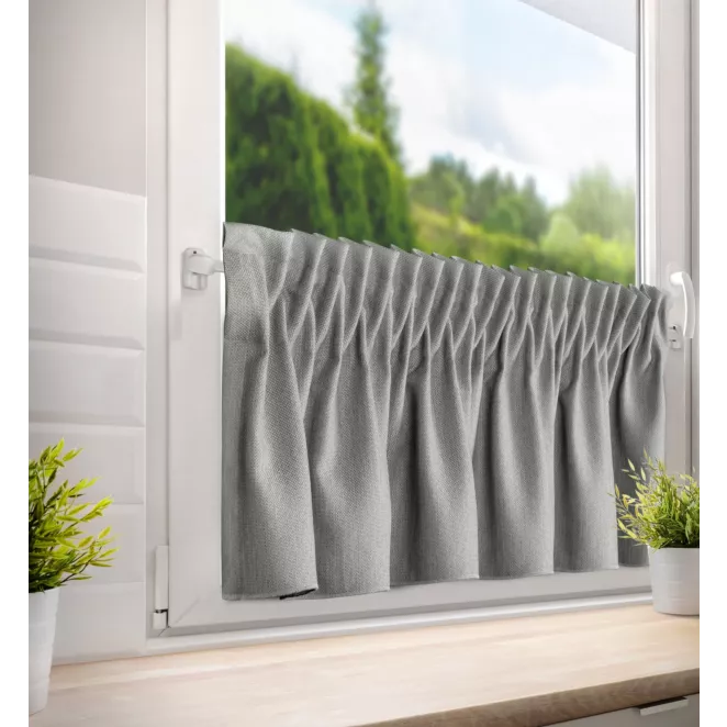 Zazdrostka srebrna z tkaniny o płóciennym splocie 140x45 cm taśma LENA