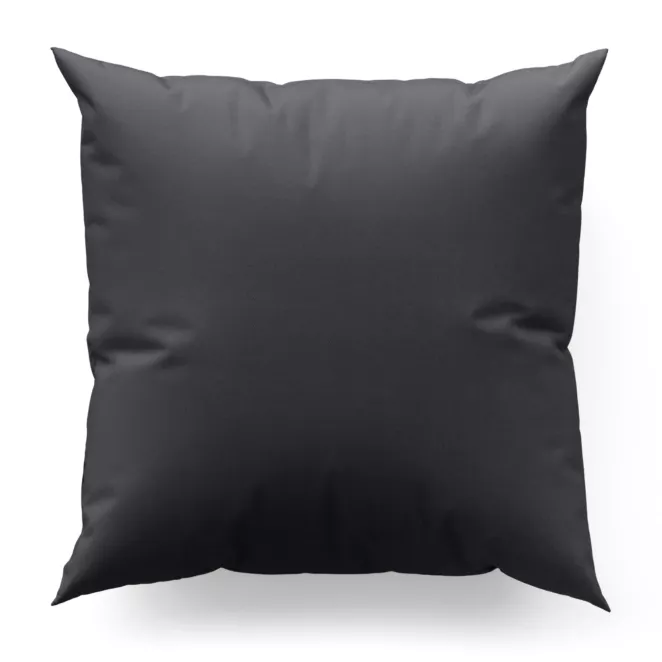 Poszewka szyta stalowa z jednokolorowej gładkiej tkaniny