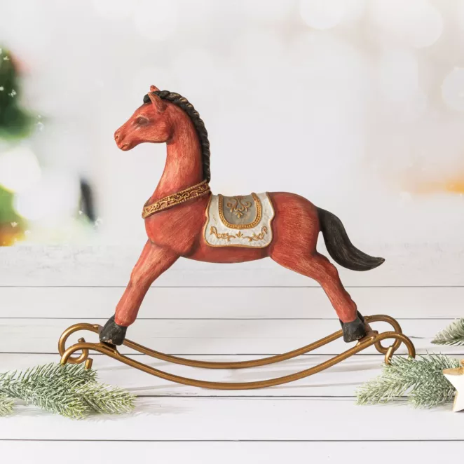 Figurka świąteczna KONIK NA BIEGUNACH