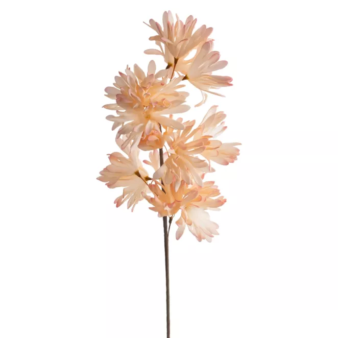 Kwiat sztuczny jasnopomarańczowy z plastycznej pianki foamiran 75 cm