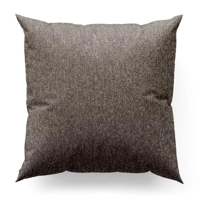 Poszewka szyta jasnobrązowa z tkaniny bukla z efektem melanżu