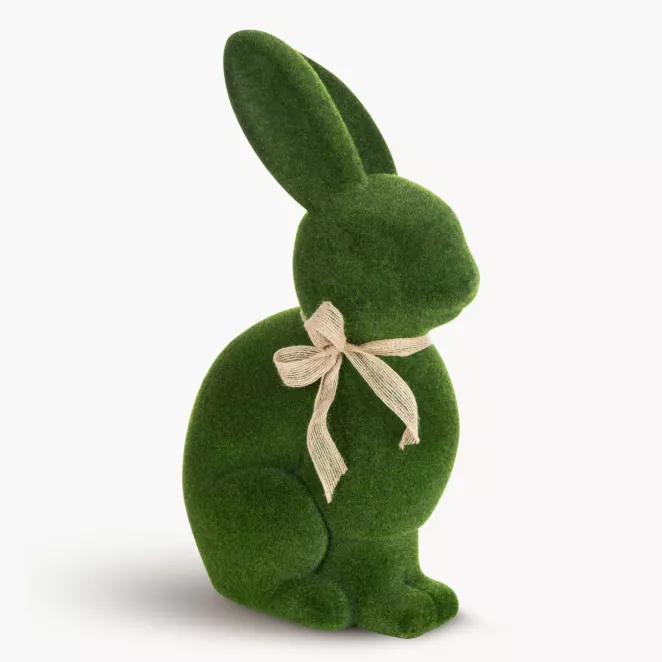 Wielkanocna figurka w kształcie zajączka o strukturalnym meszkowym wykończeniu