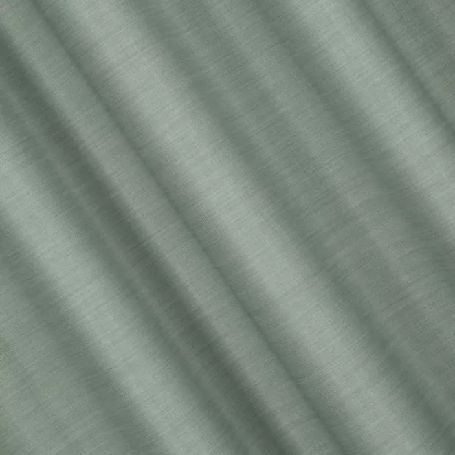 L156/14 Zasłona szyta na taśmie 5 cm miętowa z miękkiej tkaniny o naturalnym splocie w stylu ekologicznym