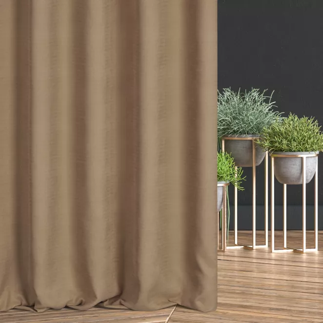 Tkanina zasłonowa, miękka z wytłaczanym geometrycznym wzorem, dwustronna