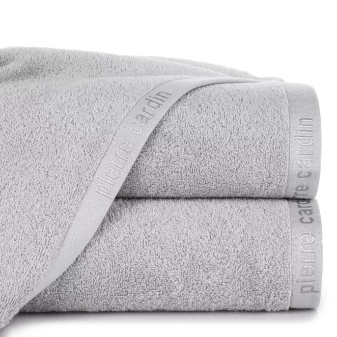 PIERRE CARDIN Ręcznik EVI w kolorze srebrnym, z żakardową bordiurą