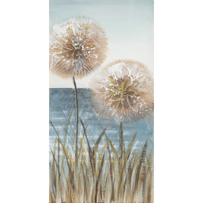 Obraz AIR 1 ręcznie malowany na płótnie dmuchawce nad brzegiem morza