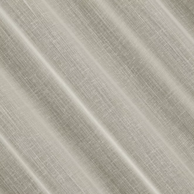 E11/3 Firana szyta na taśmie 5 cm kremowa z gładkiej, miękkiej etaminy z delikatnie zarysowanym wzorem w prążki, wykończona obciążnikiem