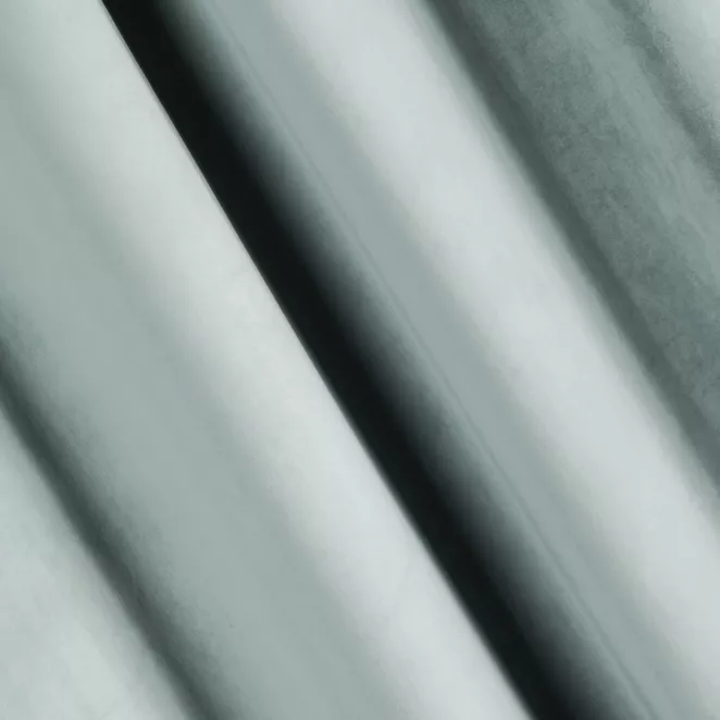 L122/2 Zasłona szyta na taśmie 5 cm AGNES morska z miękkiej półmatowej tkaniny welwetowej