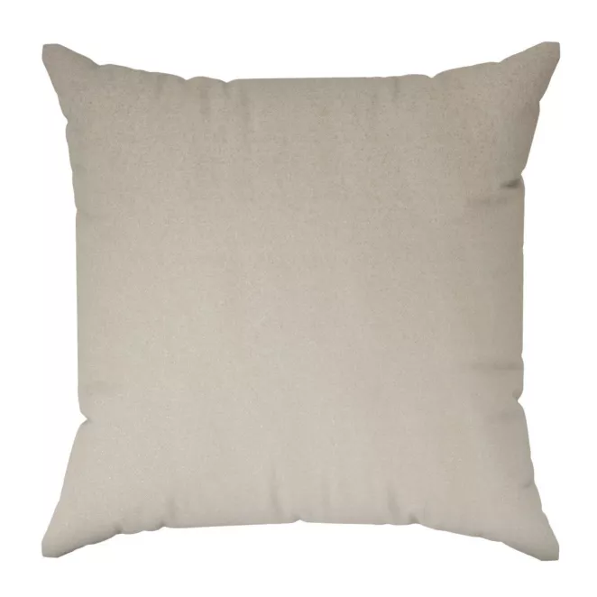 Poszewka szyta kremowo złota z szenilowej tkaniny w drobny geometryczny wzór przetykany błyszczącą nicią