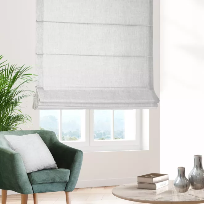 Roleta rzymska naturalna z miękkiej tkaniny w stylu eko