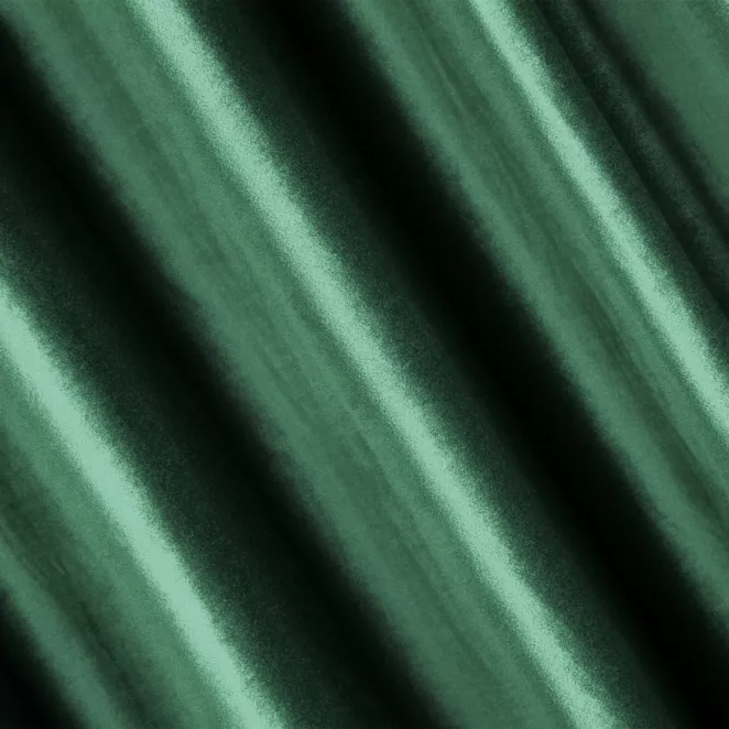 L89/3 Zasłona szyta na taśmie 5 cm ITALIA zielona z tkaniny welwetowej o delikatnym połysku