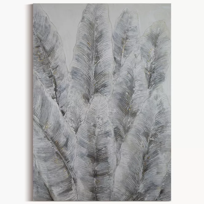 Obraz LIŚCIE BANANOWCA ręcznie malowany na płótnie