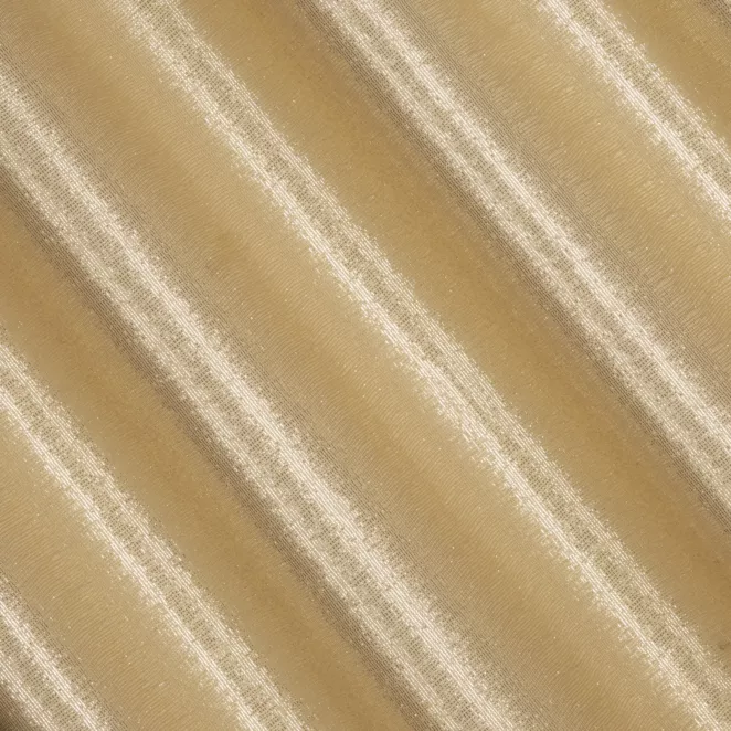 L76/4 Zasłona szyta na taśmie 5 cm JULIETT złota z eleganckiej połyskującej tkaniny przetykanej lureksową nicią