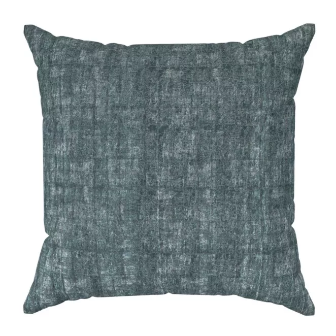 Poszewka szyta turkusowa z ekskluzywnej tkaniny z delikatnym połyskiem