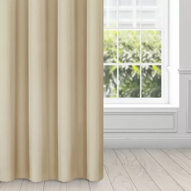Zasłona beżowa z matowej gładkiej tkaniny 140x250 cm przelotka RITA