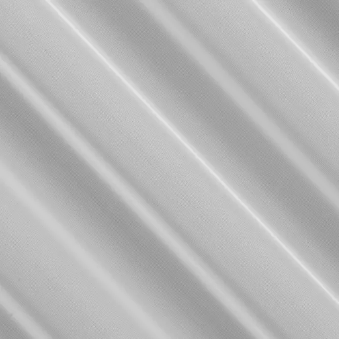 L133/1 Firana szyta na taśmie 5 cm biała z delikatnie połyskującej tkaniny typu PERU z efektem opalizującym, wykończona obciążnikiem