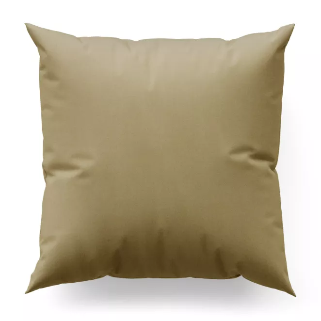 Poszewka szyta oliwkowa z jednokolorowej gładkiej tkaniny