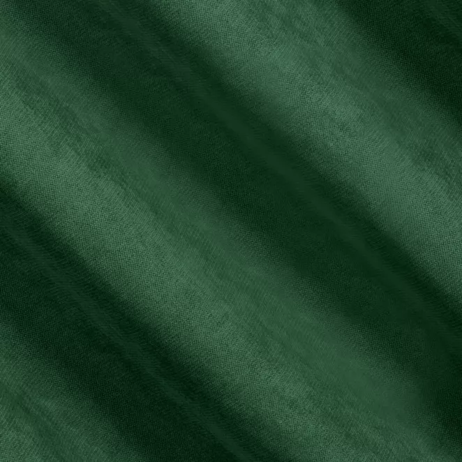 L129/11 Zasłona szyta na taśmie 5 cm zielona z miękkiej tkaniny o welurowej strukturze